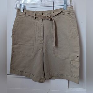 Ladies Lauren Ralph Lauren Cargo Shorts Tan Size 4P